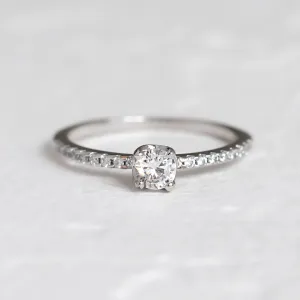  Platinový zásnubní prsten s diamanty 0.38ct KATVI Thumbnail