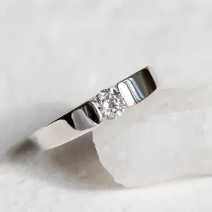 Platinum engagement ring with 0.25 ct diamond MOVIK Thumbnail