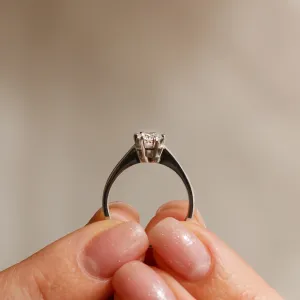 Platinum engagement ring with diamond 0.4ct FLORA Thumbnail