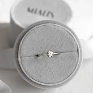 Platinum engagement ring with diamond 0.4ct FLORA Thumbnail