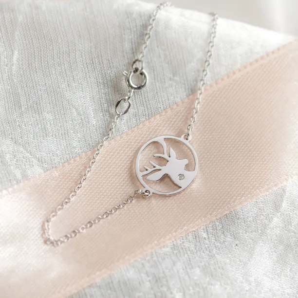 APRIL golden  bracelet with a diamond Image
