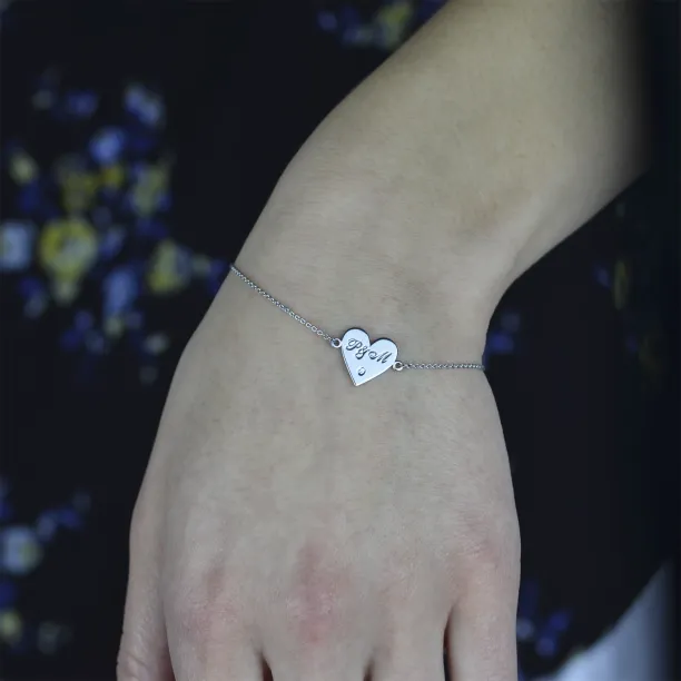 VICKY golden bracelet with a diamond Image