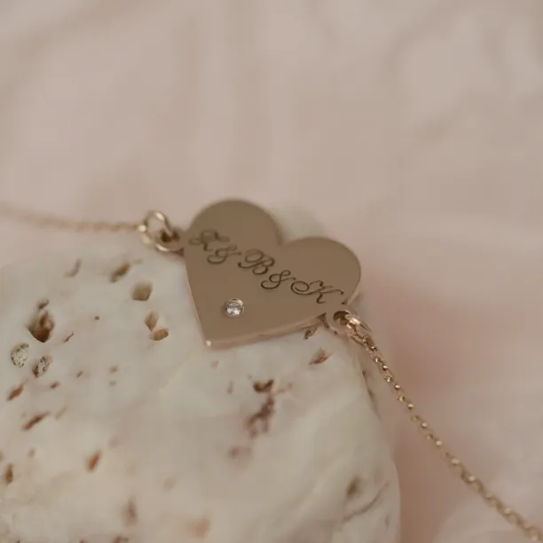 VICKY golden bracelet with a diamond Image