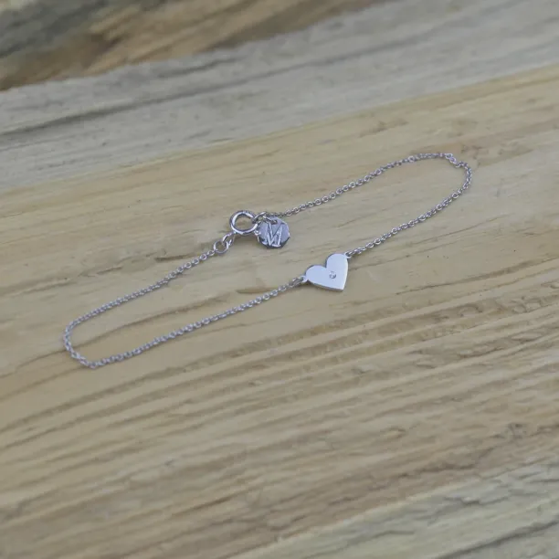 CINDY golden bracelet with a diamond Image