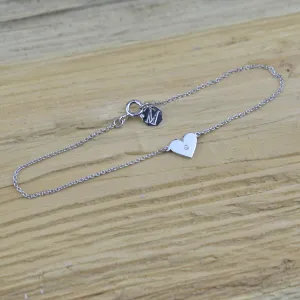 CINDY golden bracelet with a diamond Thumbnail