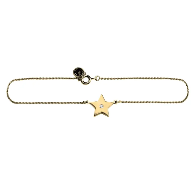 ANITA golden bracelet with a diamond Image