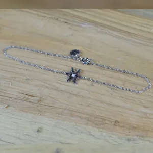 CORA silver bracelet with a diamond Thumbnail