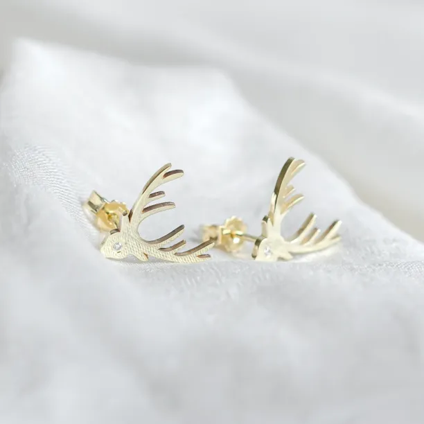 LOIS Gold earrings with a diamond Image