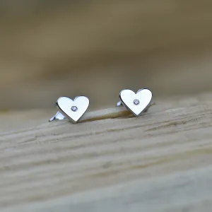 Stříbrné náušnice RACHEL s diamantem