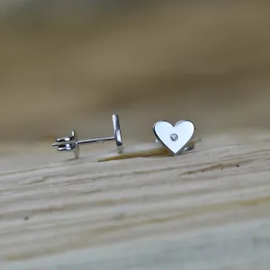 Stříbrné náušnice RACHEL s diamantem