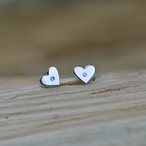 Stříbrné náušnice RACHEL s diamantem