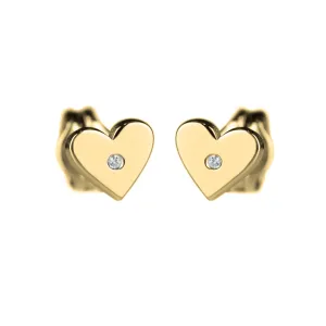 Zlaté minimalistické náušnice RACHEL s diamanty