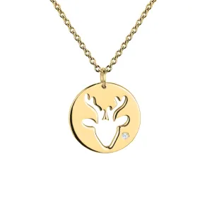 ANN Gold pendant with  a diamond Thumbnail