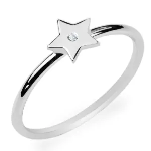BETTY Silver ring with a diamond Thumbnail