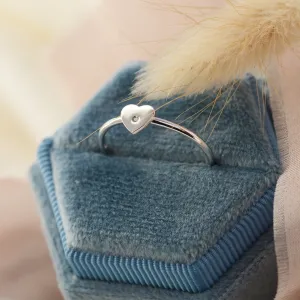 PATRICIA Heart shape gold diamond ring Thumbnail