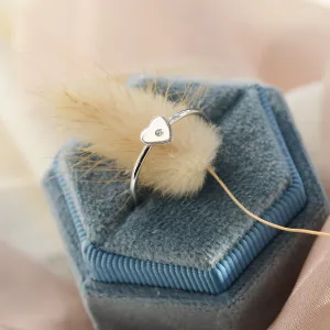 PATRICIA Heart shape gold diamond ring Thumbnail