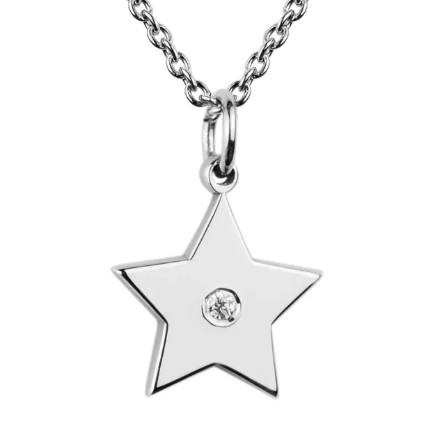 Zlatý přívěsek VIVIAN ve tvaru hvězdy s diamantem Image