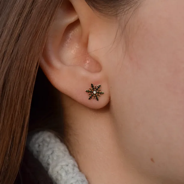 ARIANA gold earrings with a diamonds Image