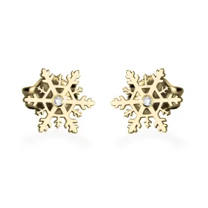 ARIANA gold earrings with a diamonds Thumbnail