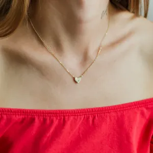 Zlatý náhrdelník LILLIAN ve tvaru srdce s diamantem Thumbnail
