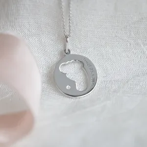 Gold diamond pendant with baby foot trace EIIA Thumbnail