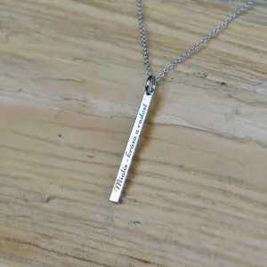 Golden minimalist necklace with engraving option ODDA Thumbnail