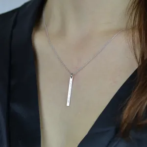 Golden minimalist necklace with engraving option ODDA Thumbnail
