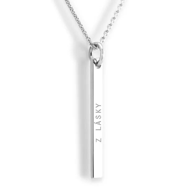 Golden minimalist necklace with engraving option ODDA Image