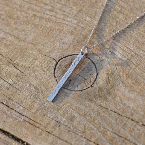 Golden minimalist necklace with engraving option ODDA Thumbnail