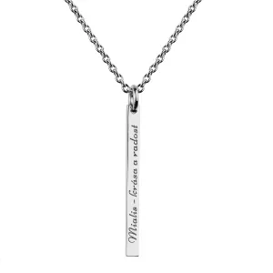 Golden minimalist necklace with engraving option ODDA Thumbnail
