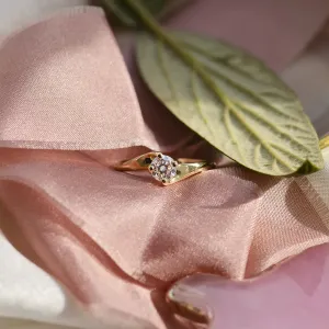 Gold ring with moissanite 0.5ct JURE Thumbnail