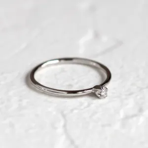 Minimalistický zlatý prsten s diamantem LAUDE Thumbnail