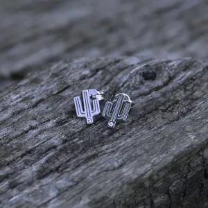 KOVE Cactus authentic silver diamond earrings Thumbnail