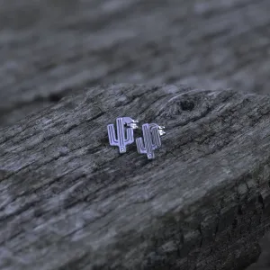 KOVE Cactus authentic silver diamond earrings Thumbnail