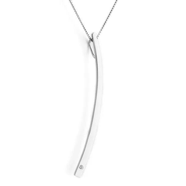 Stříbrný minimalistický náhrdelník s diamantem LOFE Image