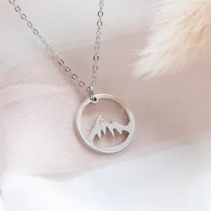 Silver diamond pendant - for the mountains enthusiasts MUNI Thumbnail