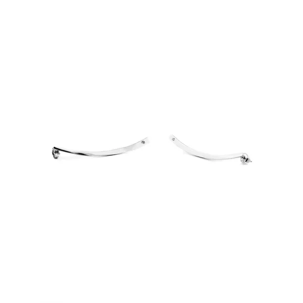 Atypical silver earrings with diamonds - YORDE Image