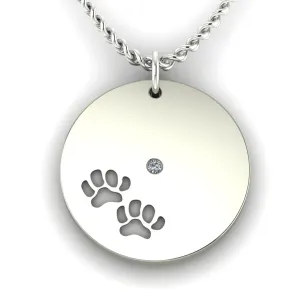 MORI golden pendant with dog traces