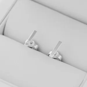 Minimalist gold diamond earrings DINA Thumbnail