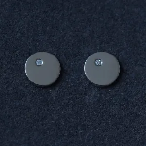Minimalistické zlaté puzetové náušnice s diamantem pro každý den VIOLY Thumbnail