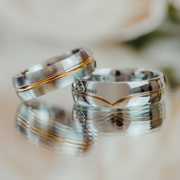 ARIES gold marriage rings Image