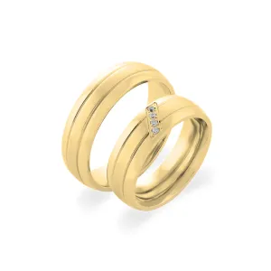 VESTA classic gold diamond wedding rings Thumbnail