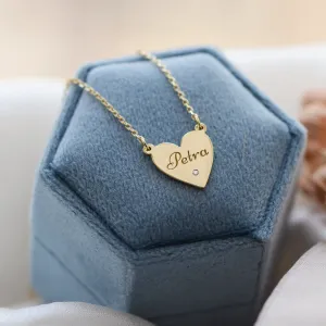 Zlatý přívěsek s gravírováním jména a diamantem JENI Thumbnail