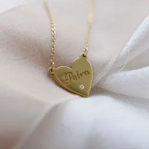 Zlatý přívěsek s gravírováním jména a diamantem JENI Thumbnail