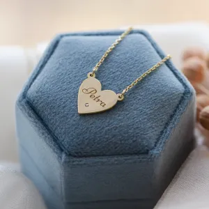 Zlatý přívěsek s gravírováním jména a diamantem JENI Thumbnail
