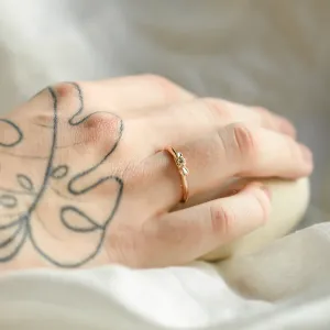 ROSNI gold diamond engagement ring Thumbnail