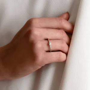 ROSNI gold diamond engagement ring Thumbnail