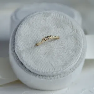 ROSNI gold diamond engagement ring Thumbnail