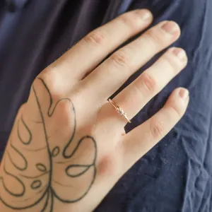 ROSNI gold diamond engagement ring Thumbnail