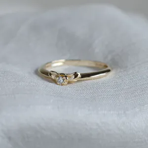 ROSNI gold diamond engagement ring Thumbnail